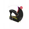 Huzaro FORCE 4.4 RGB spēļu krēsls melns — auduma polsterēts kausa sēdeklis, maksimālā slodze 130 kg, regulējama atzveltne, augstums 115–125 cm, RGB apgaismojums