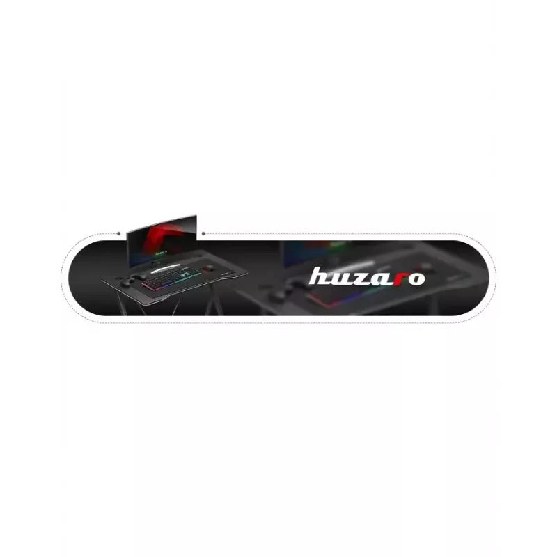 Spēļu galds Huzaro Hero 1.4 Melns taisns taisnstūrveida MDF virsma 1000x500x750 mm
