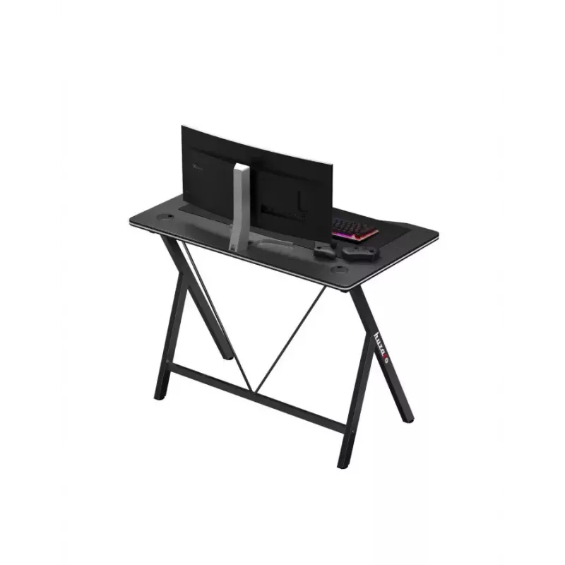 Spēļu galds Huzaro Hero 1.4 Melns taisns taisnstūrveida MDF virsma 1000x500x750 mm