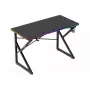 Spēļu galds Huzaro Hero 1.7 RGB Melns — taisns ergonomisks rakstāmgalds 1200x600 mm, 750 mm augstums, LED, krūzes turētājs, austiņu āķis