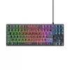 Trust GXT 833 Thado tastatūra spēlēm USB holandiešu melna, sudraba