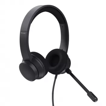Trust Ayda Headset Wired Head-band Calls/Music USB Type-A Melns