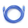 GEMBIRD USB 3.0 kabelis A-spraudnis uz B-spraudni 3m - Zils