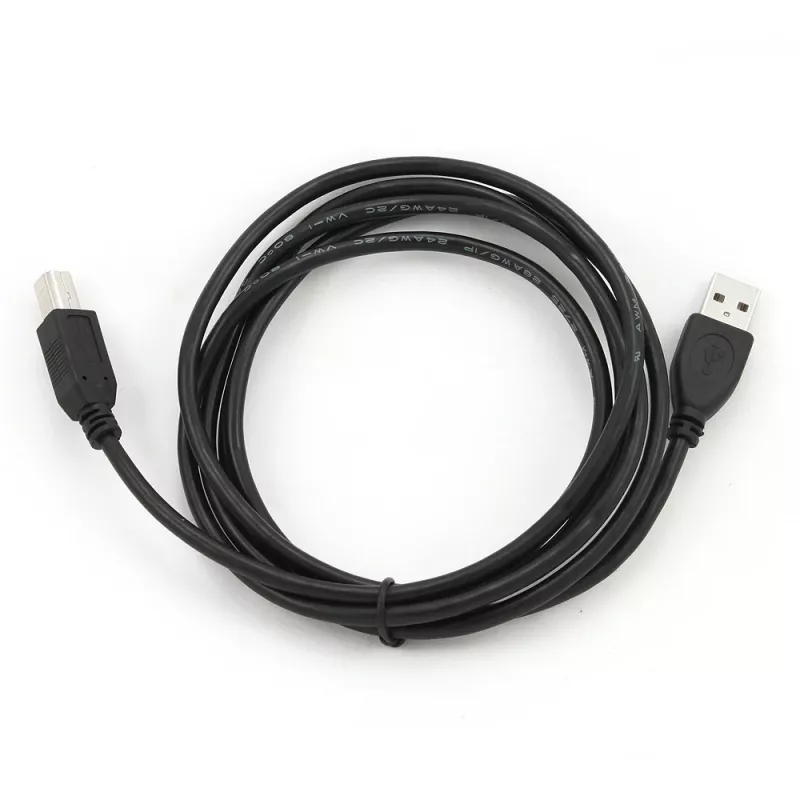 GEMBIRD USB 2.0 A-spraudnis B-spraudnis kabelis 2,0 m (6 pēdas) - melns/ lieltirgotāja iepakojums (ccp-USB2-ambm-6)