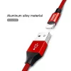 USB-A uz Lightning kabelis Baseus Yiven 1,8 m, 2 A izeja, sarkans, termoplastiska elastomēra apvalks