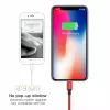 USB-A uz Lightning kabelis Baseus Yiven 1,8 m, 2 A izeja, sarkans, termoplastiska elastomēra apvalks