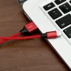 USB-A uz Lightning kabelis Baseus Yiven 1,8 m, 2 A izeja, sarkans, termoplastiska elastomēra apvalks