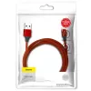 USB-A uz Lightning kabelis Baseus Yiven 1,8 m, 2 A izeja, sarkans, termoplastiska elastomēra apvalks