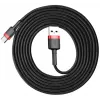 BASEUS pīts Cafule ātrās uzlādes kabelis - USB Type-A uz Type-C 2A - 2m - Melns (Neilons)