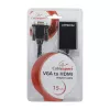 GEMBIRD VGA–HDMI adaptera kabelis, USB barošana 15cm – melns