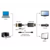 GEMBIRD VGA–HDMI adaptera kabelis, USB barošana 15cm – melns