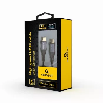 GEMBIRD Liela ātruma HDMI kabelis ar Ethernet - Premium Series, 5.0m