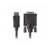 Video kabeļa adapteris LANBERG DisplayPort (vīrišķā) uz DVI‑D (vīrišķā), 1 m, melns, atbalsta 1080p