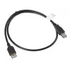 USB A–USB A kabelis LANBERG CA-USBE-10CC-0007-BK, USB 2.0, 0,7 m, melns