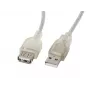 USB kabelis LANBERG CA-USBE-12CC-0018-TR 1,8 m USB 2.0 A–A caurspīdīgs