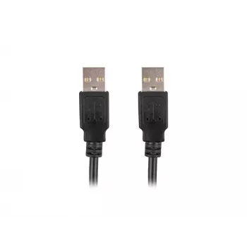 LANBERG USB-A V/M 2.0 Kabelis 1 m Melns