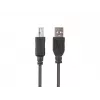 LANBERG USB-a(m)->USB-b(m) 2.0 kabelis 1m melns ar ferīta serdi, kastīte
