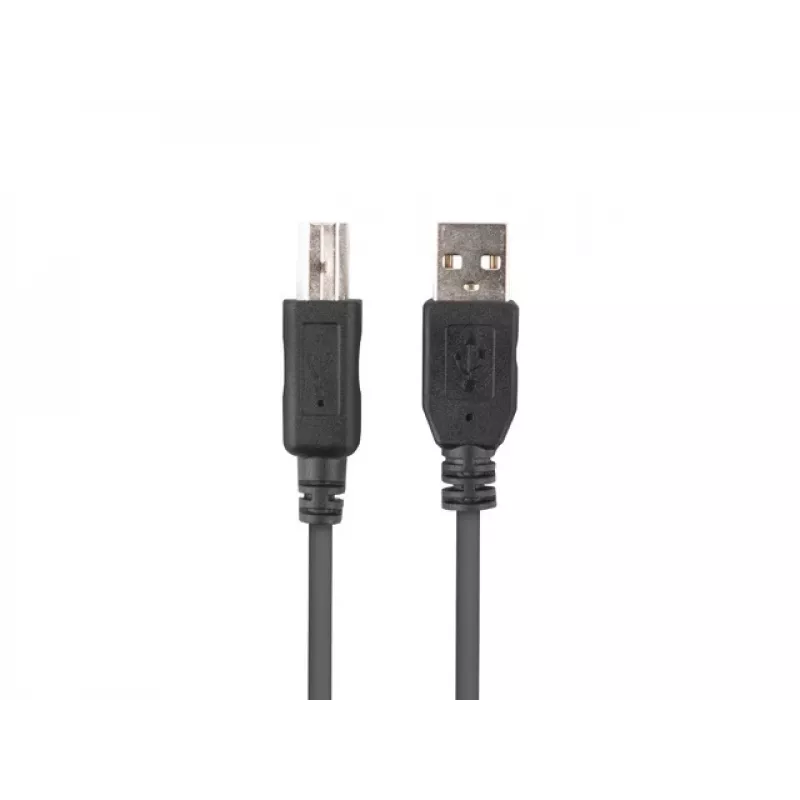 LANBERG USB-a(m)->USB-b(m) 2.0 kabelis 1m melns ar ferīta serdi, kastīte