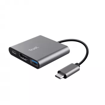 Trust Dalyx USB 3.2 Gen 1 (3.1 Gen 1) Type-C Alumīnijs, Melns