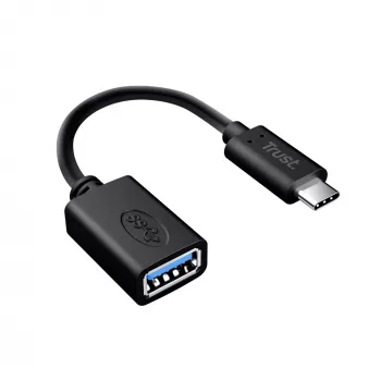 Trust 20967 USB kabelis 0.09 m USB C USB A Melns