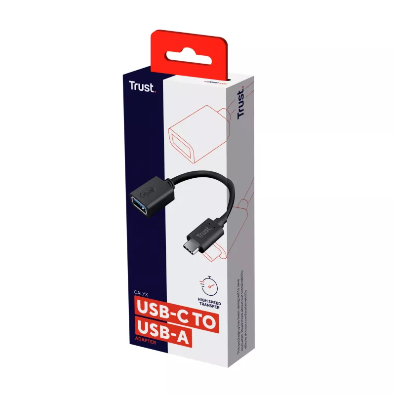 Trust 20967 USB kabelis 0.09 m USB C USB A Melns