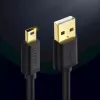 USB kabelis UGREEN 10385 Mini-USB 480 Mbps 1.5 m melns, ātra uzlāde