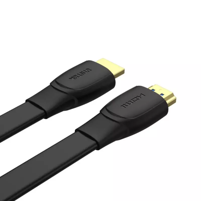 HDMI kabelis Unitek C11063BK-2M 2 m, HDMI 2.0, 18 Gbit/s, 4K@60Hz, ARC, plakans melns