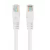 Tīkla komutācijas kabelis LANBERG Cat6 U/UTP 1 m, RJ-45 vīriešu–vīriešu, savīts vadītājs, balts