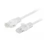 Tīkla komutācijas kabelis LANBERG Cat6 U/UTP 1 m, RJ-45 vīriešu–vīriešu, savīts vadītājs, balts