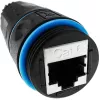 Techly IWP-MD C6-IP68T kabeļa dzimuma maiņas savienotājs RJ-45 Melns