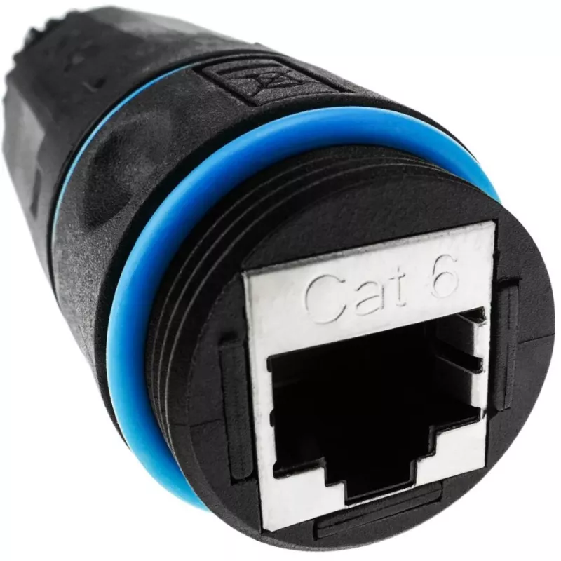 Techly IWP-MD C6-IP68T kabeļa dzimuma maiņas savienotājs RJ-45 Melns