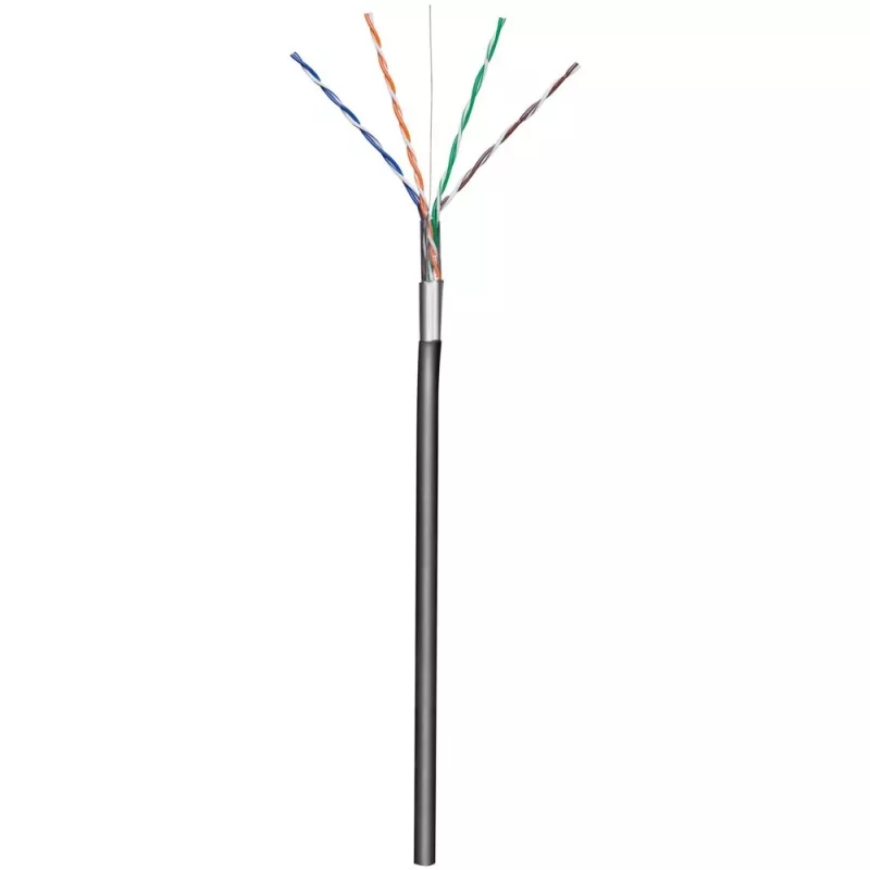 Techly F/UTP Hank kabelis Cat.5E CCA 305m Solid Outdoor Melns ITP8-RIS-0305LO