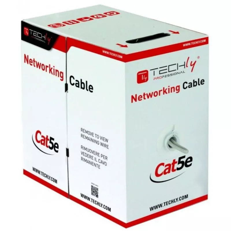 Techly F/UTP Hank kabelis Cat.5E CCA 305m Solid Outdoor Melns ITP8-RIS-0305LO