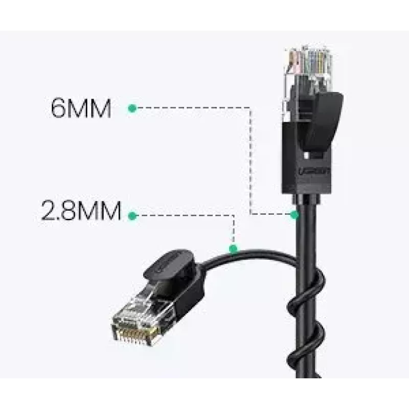 Tīkla kabelis UGREEN Cat6A UTP RJ45 3 m, PVC apvalks, 500 MHz, Gigabit Ethernet