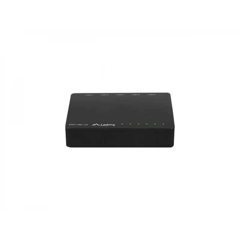 LANBERG Switch Dsp2-1005-12v 5x 1gb/s Nevadāms Gigabit Ethernet galddatora slēdzis 12v
