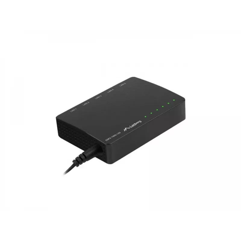 LANBERG Switch Dsp2-1005-12v 5x 1gb/s Nevadāms Gigabit Ethernet galddatora slēdzis 12v