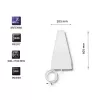 Āra 4G LTE antena QOLTEC 57021 — 18 dBi pastiprinājums, 600–2700 MHz, 50 Ω, 50 W, balts plastmasas korpuss