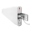 Āra 4G LTE antena QOLTEC 57021 — 18 dBi pastiprinājums, 600–2700 MHz, 50 Ω, 50 W, balts plastmasas korpuss