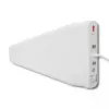 Āra 4G LTE antena QOLTEC 57021 — 18 dBi pastiprinājums, 600–2700 MHz, 50 Ω, 50 W, balts plastmasas korpuss