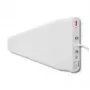 Āra 4G LTE antena QOLTEC 57021 — 18 dBi pastiprinājums, 600–2700 MHz, 50 Ω, 50 W, balts plastmasas korpuss
