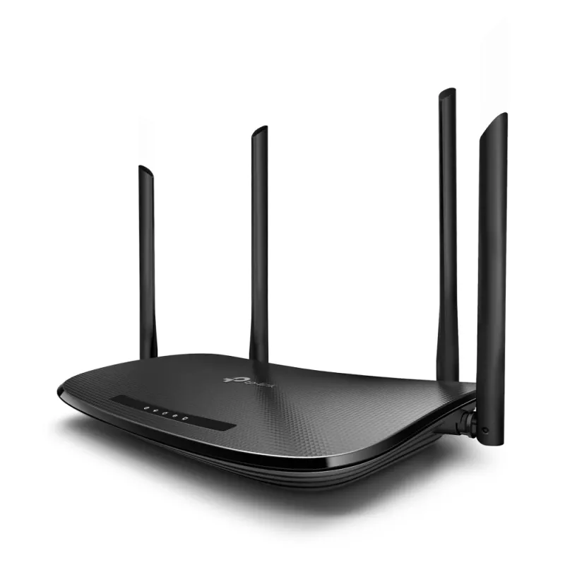 TP-Link AC1200 bezvadu VDSL/ADSL modema maršrutētājs, Wi-Fi 5 (802.11ac), divjoslu (2,4 GHz / 5 GHz), Ethernet LAN, VDSL2, melns, galda maršrutētājs