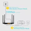 TP-Link AC1200 bezvadu VDSL/ADSL modema maršrutētājs, Wi-Fi 5 (802.11ac), divjoslu (2,4 GHz / 5 GHz), Ethernet LAN, VDSL2, melns, galda maršrutētājs