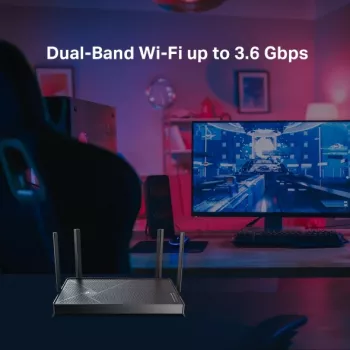 TP-Link Archer BE3600 bezvadu maršrutētājs 2,5 Gigabit Ethernet Divjoslu (2,4 GHz / 5 GHz) Melns