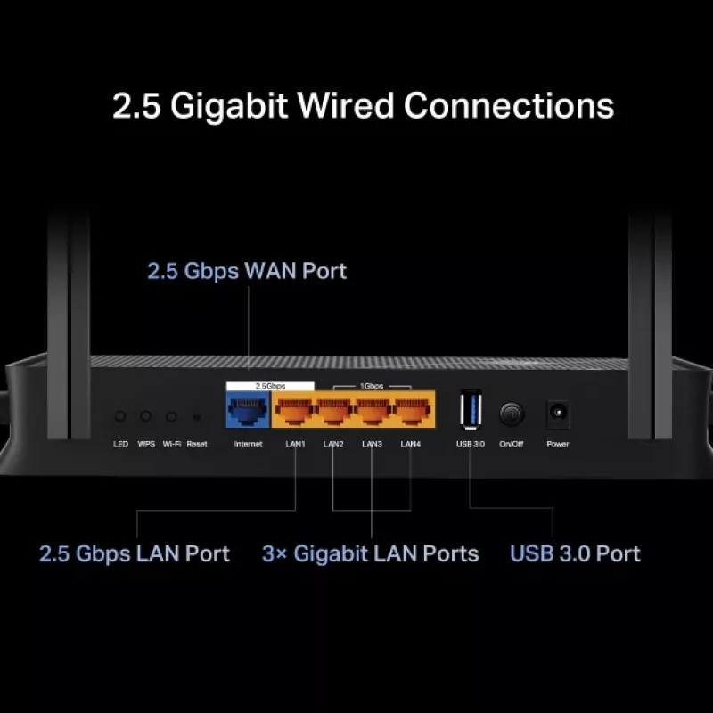 TP-Link Archer BE3600 bezvadu maršrutētājs 2,5 Gigabit Ethernet Divjoslu (2,4 GHz / 5 GHz) Melns