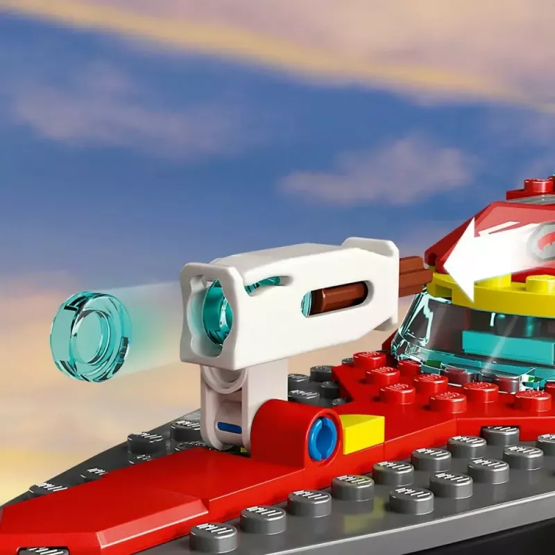 LEGO rotaļu komplekts Ugunsdzēsības glābšanas laiva 60373 — City sērija, 144 gab., 3 mini figūriņas, vecums 5+, izmēri 80×230×70 mm