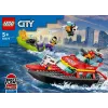 LEGO rotaļu komplekts Ugunsdzēsības glābšanas laiva 60373 — City sērija, 144 gab., 3 mini figūriņas, vecums 5+, izmēri 80×230×70 mm