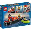 LEGO rotaļu komplekts Ugunsdzēsības glābšanas laiva 60373 — City sērija, 144 gab., 3 mini figūriņas, vecums 5+, izmēri 80×230×70 mm