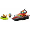 LEGO rotaļu komplekts Ugunsdzēsības glābšanas laiva 60373 — City sērija, 144 gab., 3 mini figūriņas, vecums 5+, izmēri 80×230×70 mm