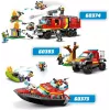 LEGO rotaļu komplekts Ugunsdzēsības glābšanas laiva 60373 — City sērija, 144 gab., 3 mini figūriņas, vecums 5+, izmēri 80×230×70 mm