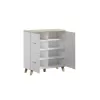 Bufete cama meble LOTTA 110 4D — 4 durvis, 6 plaukti, Sonoma ozola virsma, 1100×540×1190 mm